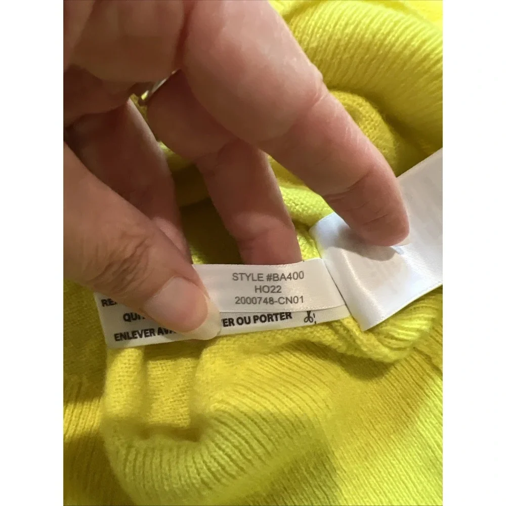 J. Crew 100% Cashmere Classic Fit Crewneck Pullover Sweater Yellow XS Preppy